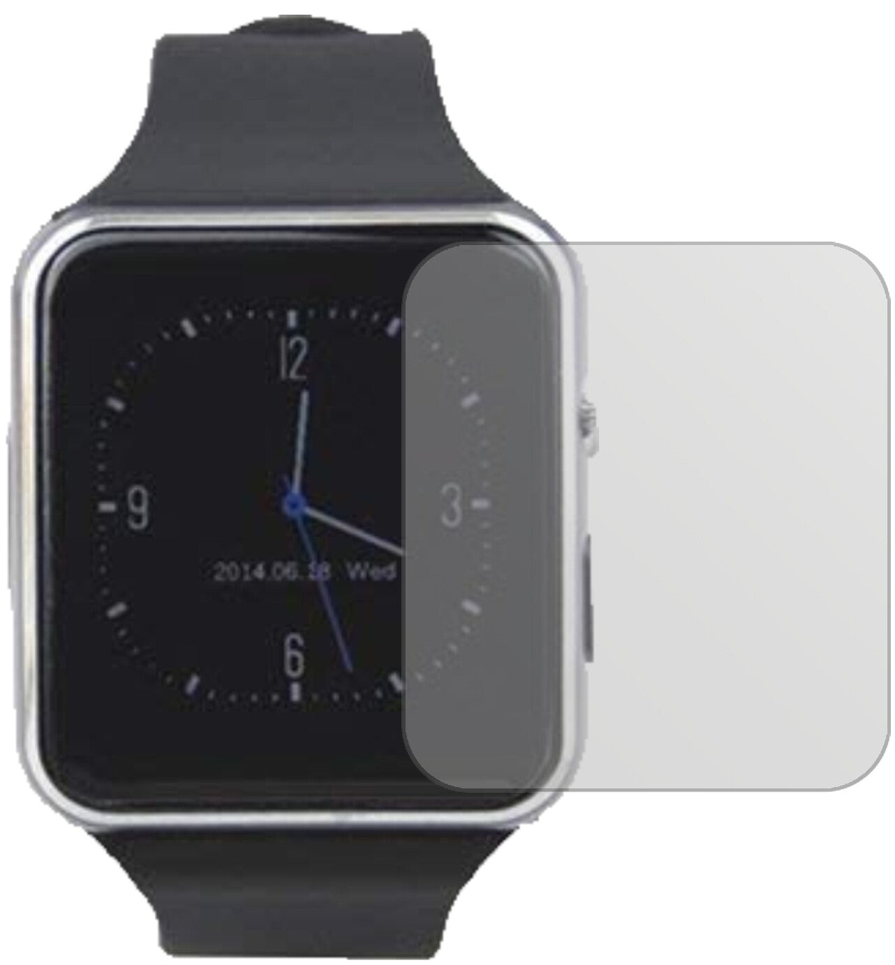 TagobeeTB01 Smartwatch mit aufgebrachter dipos Displayschutzfolie, die lästige Fingerabdrücke minimiert