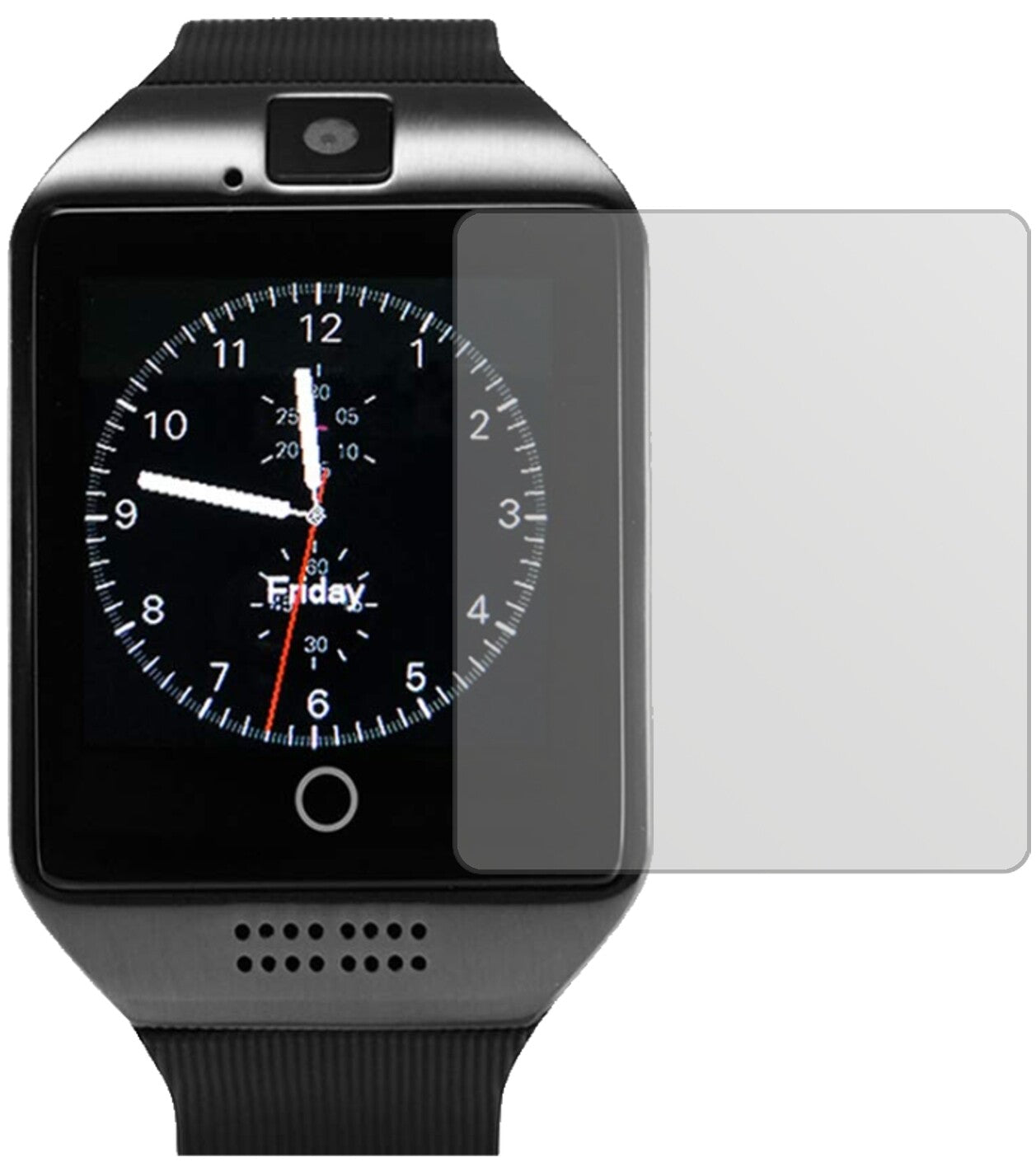 TagobeeTB02 Smartwatch mit aufgebrachter dipos Displayschutzfolie, die lästige Fingerabdrücke minimiert