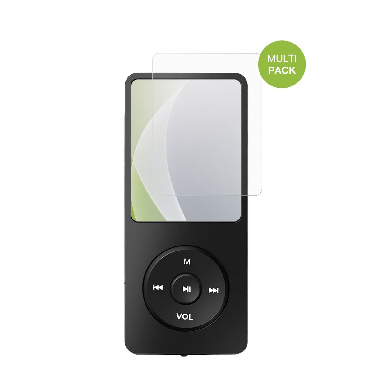 TarswesiBFQ-LCT01 MP3-Player mit aufgebrachter dipos Displayschutzfolie, die lästige Fingerabdrücke minimiert