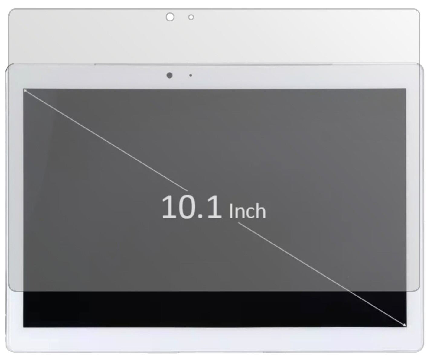 TeclastTPad T10 mit aufgebrachter dipos Displayschutzfolie, die lästige Fingerabdrücke minimiert