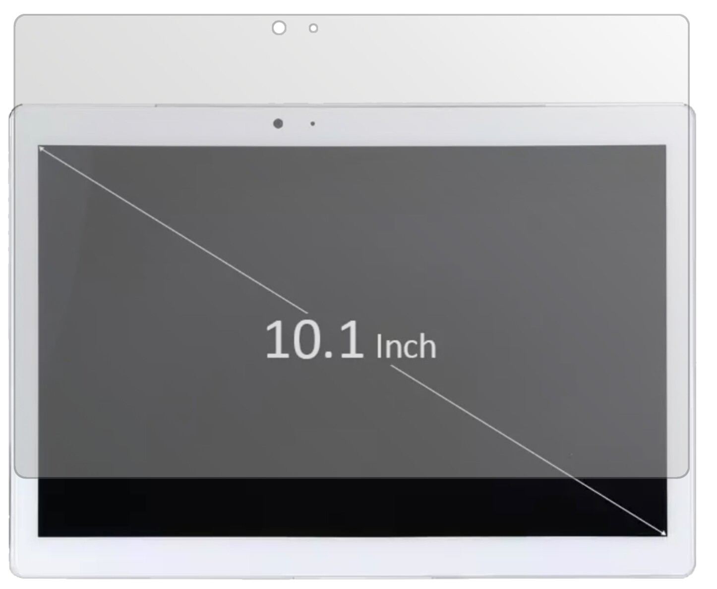TeclastTPad T10 mit aufgebrachter dipos Displayschutzfolie, die lästige Fingerabdrücke minimiert