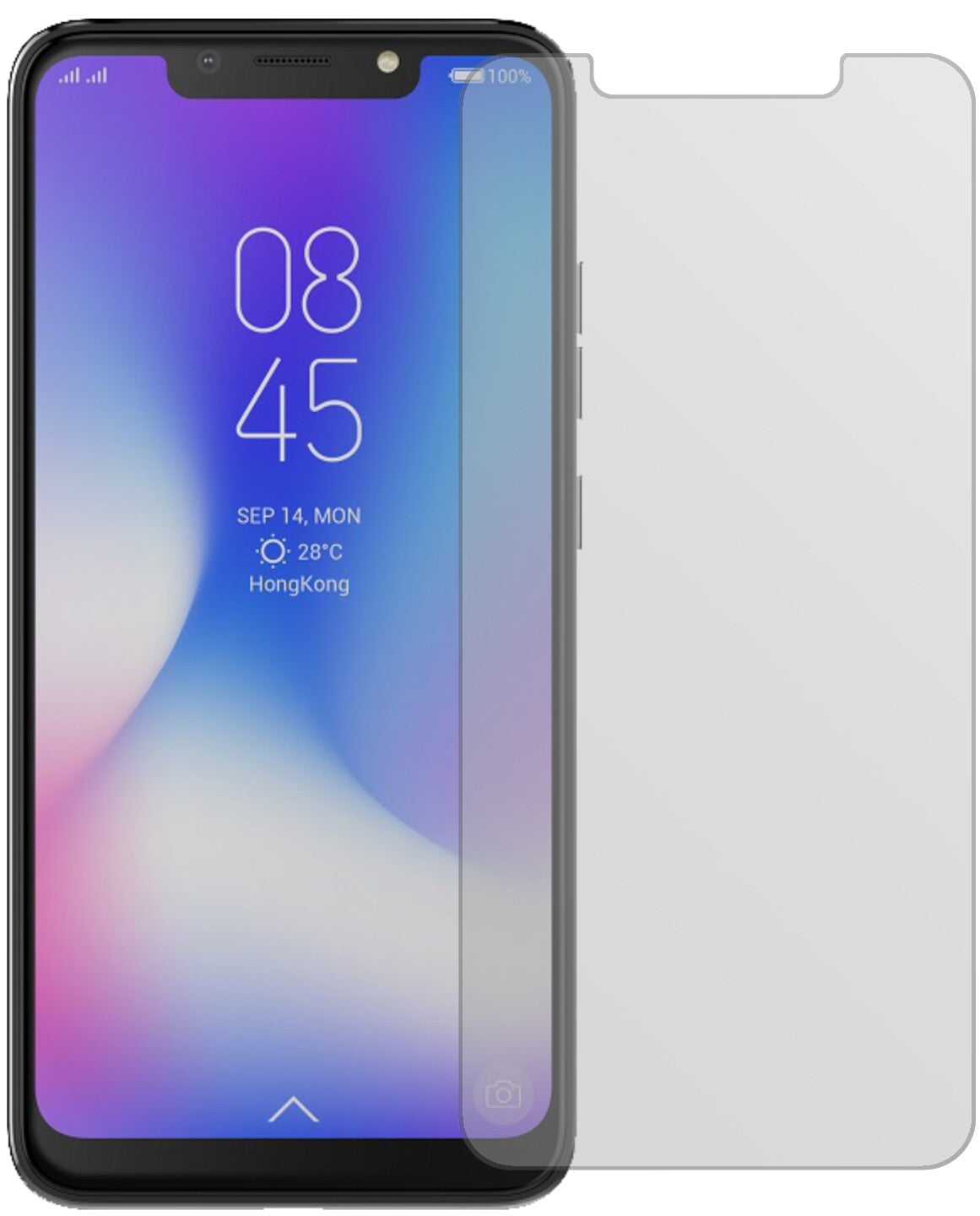 TecnoCamon 11 Pro mit aufgebrachter dipos Displayschutzfolie, die lästige Fingerabdrücke minimiert