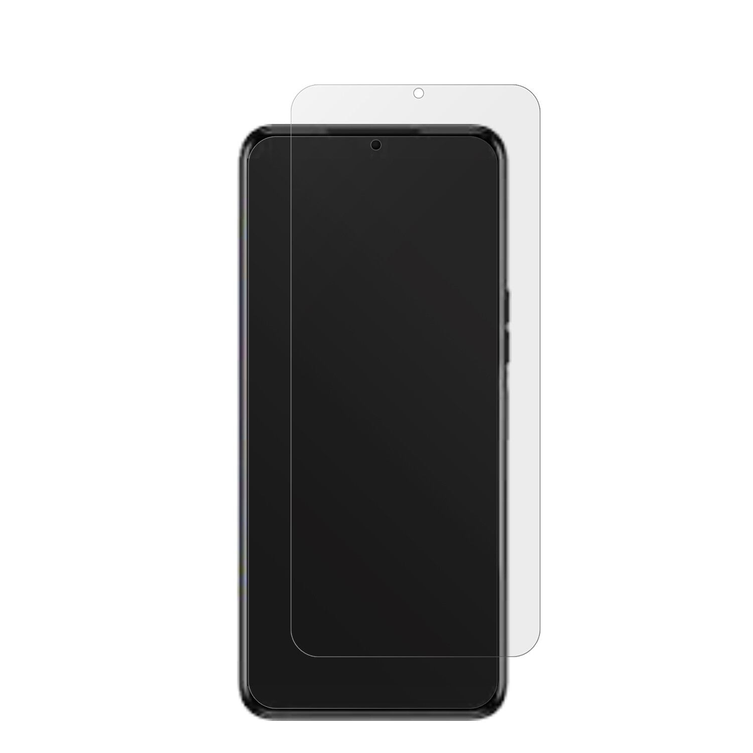 TecnoSpark 9T mit aufgebrachter dipos Displayschutzfolie, die lästige Fingerabdrücke minimiert