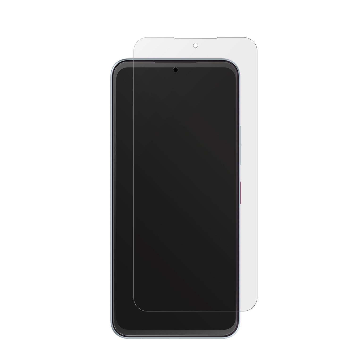 TelekomT Phone 3 5G mit aufgebrachter dipos Displayschutzfolie, die lästige Fingerabdrücke minimiert