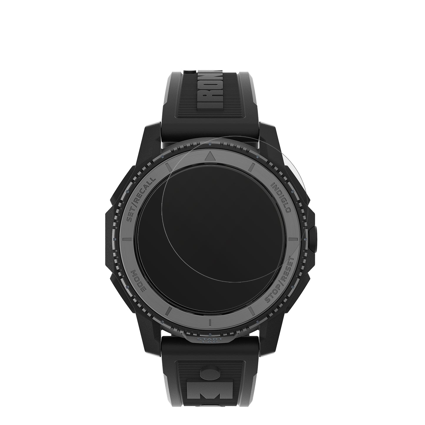 TimexIronman Adrenaline TW5M57900 mit aufgebrachter dipos Displayschutzfolie, die lästige Fingerabdrücke minimiert