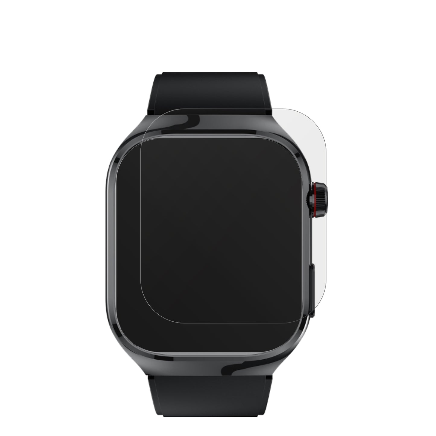 TK16Smartwatch 2.04 Zoll mit aufgebrachter dipos Displayschutzfolie, die lästige Fingerabdrücke minimiert
