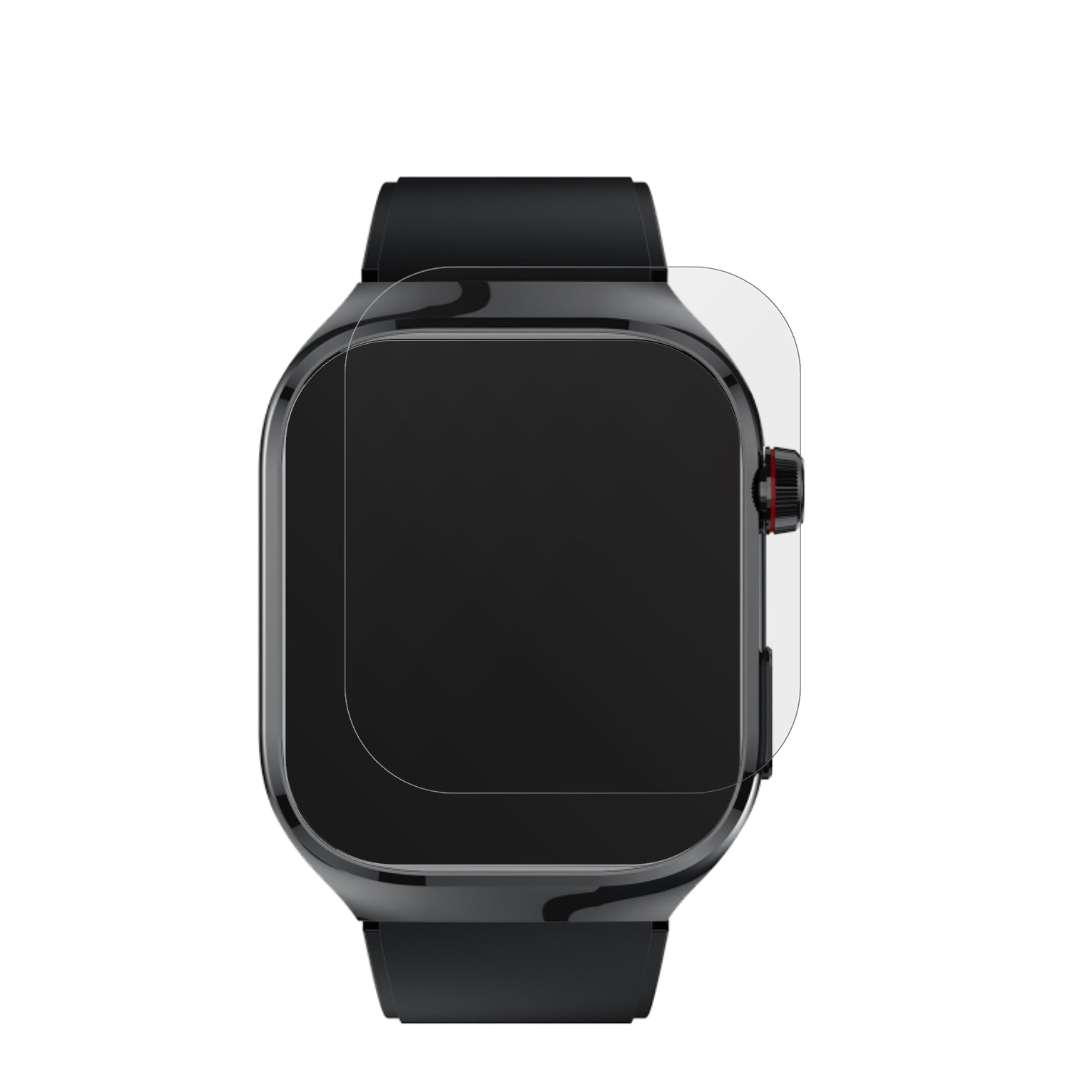 TK16Smartwatch 2.04 Zoll mit aufgebrachter dipos Displayschutzfolie, die lästige Fingerabdrücke minimiert