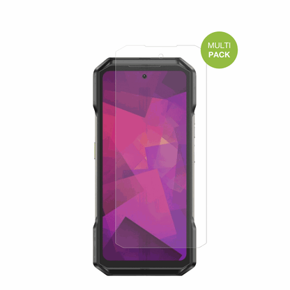 UlefoneArmor 27T Pro Plus mit aufgebrachter dipos Displayschutzfolie, die lästige Fingerabdrücke minimiert