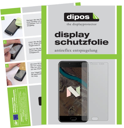 UlefoneT1 Premium mit aufgebrachter dipos Displayschutzfolie, die lästige Fingerabdrücke minimiert
