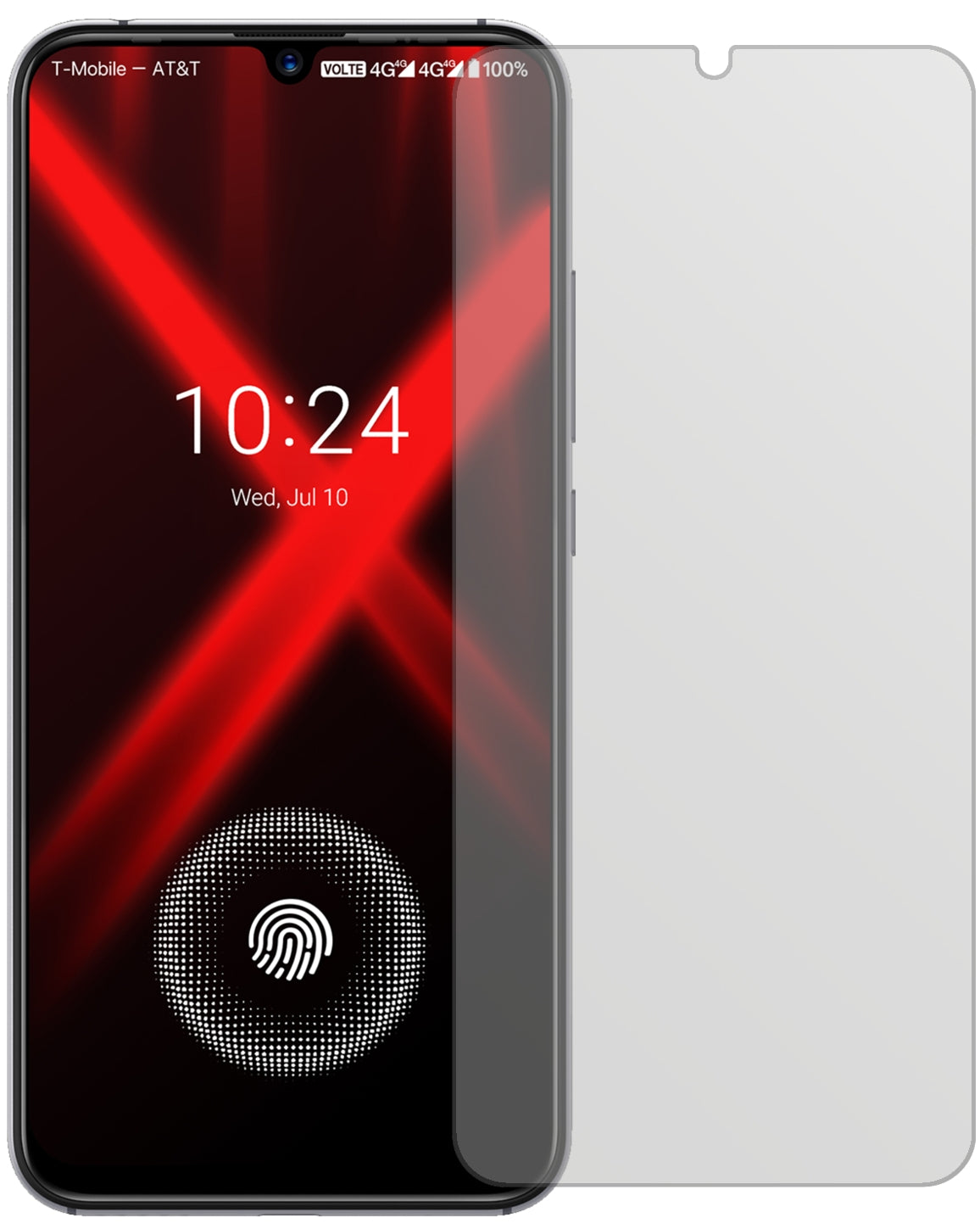 UmidigiX mit aufgebrachter dipos Displayschutzfolie, die lästige Fingerabdrücke minimiert