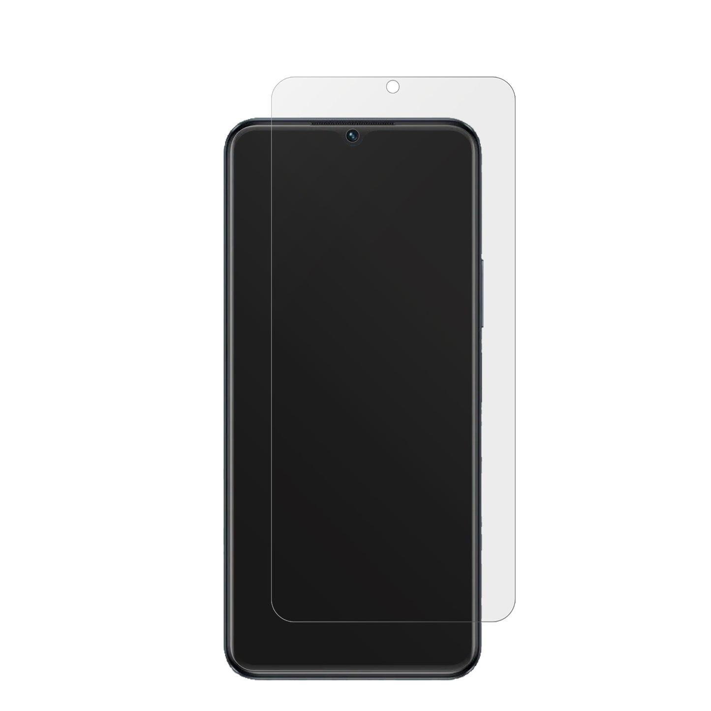 VivoiQOO Z6 5G mit aufgebrachter dipos Displayschutzfolie, die lästige Fingerabdrücke minimiert