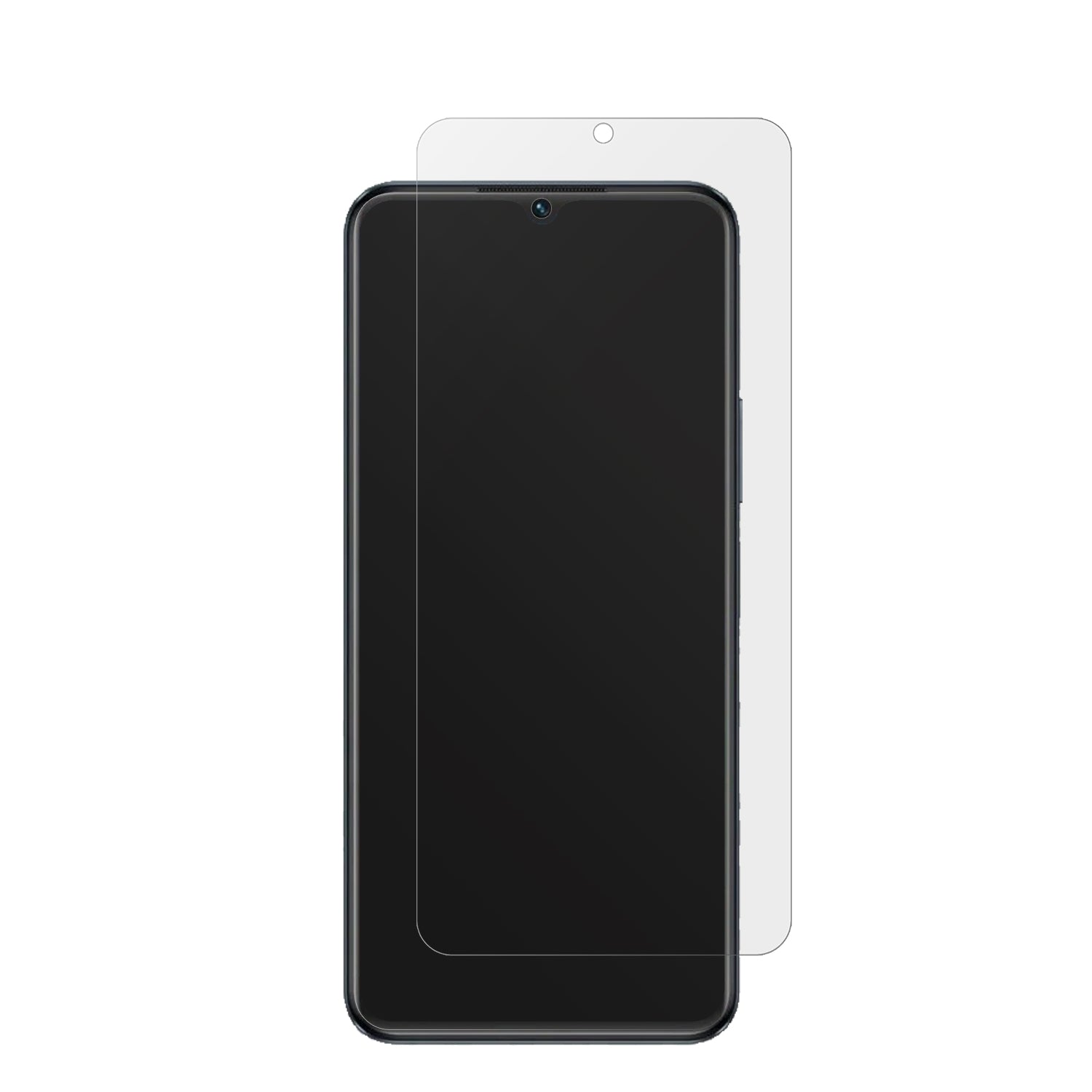 VivoiQOO Z6 5G mit aufgebrachter dipos Displayschutzfolie, die lästige Fingerabdrücke minimiert