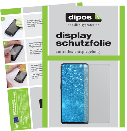 VivoV15 mit aufgebrachter dipos Displayschutzfolie, die lästige Fingerabdrücke minimiert
