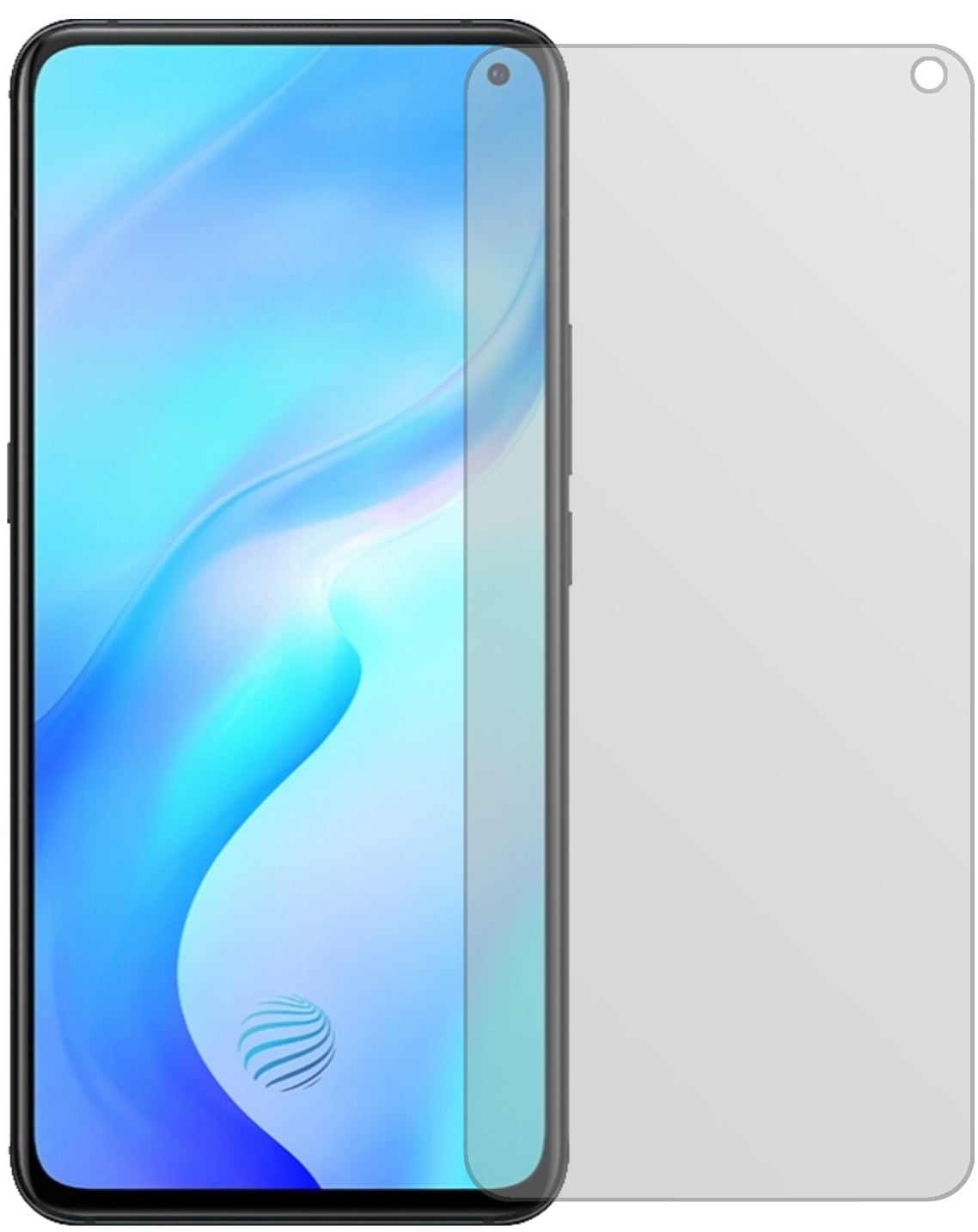 VivoX30 Pro mit aufgebrachter dipos Displayschutzfolie, die lästige Fingerabdrücke minimiert