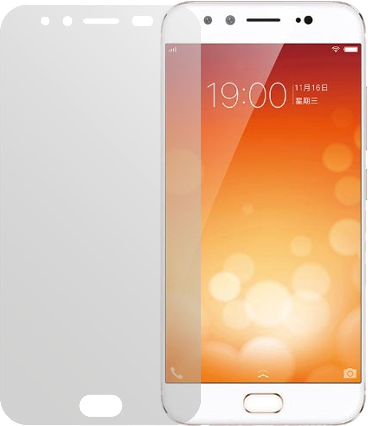 VivoX9 mit aufgebrachter dipos Displayschutzfolie, die lästige Fingerabdrücke minimiert