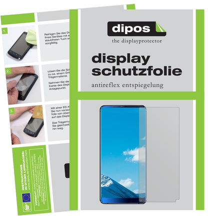 VKWORLDS8 mit aufgebrachter dipos Displayschutzfolie, die lästige Fingerabdrücke minimiert