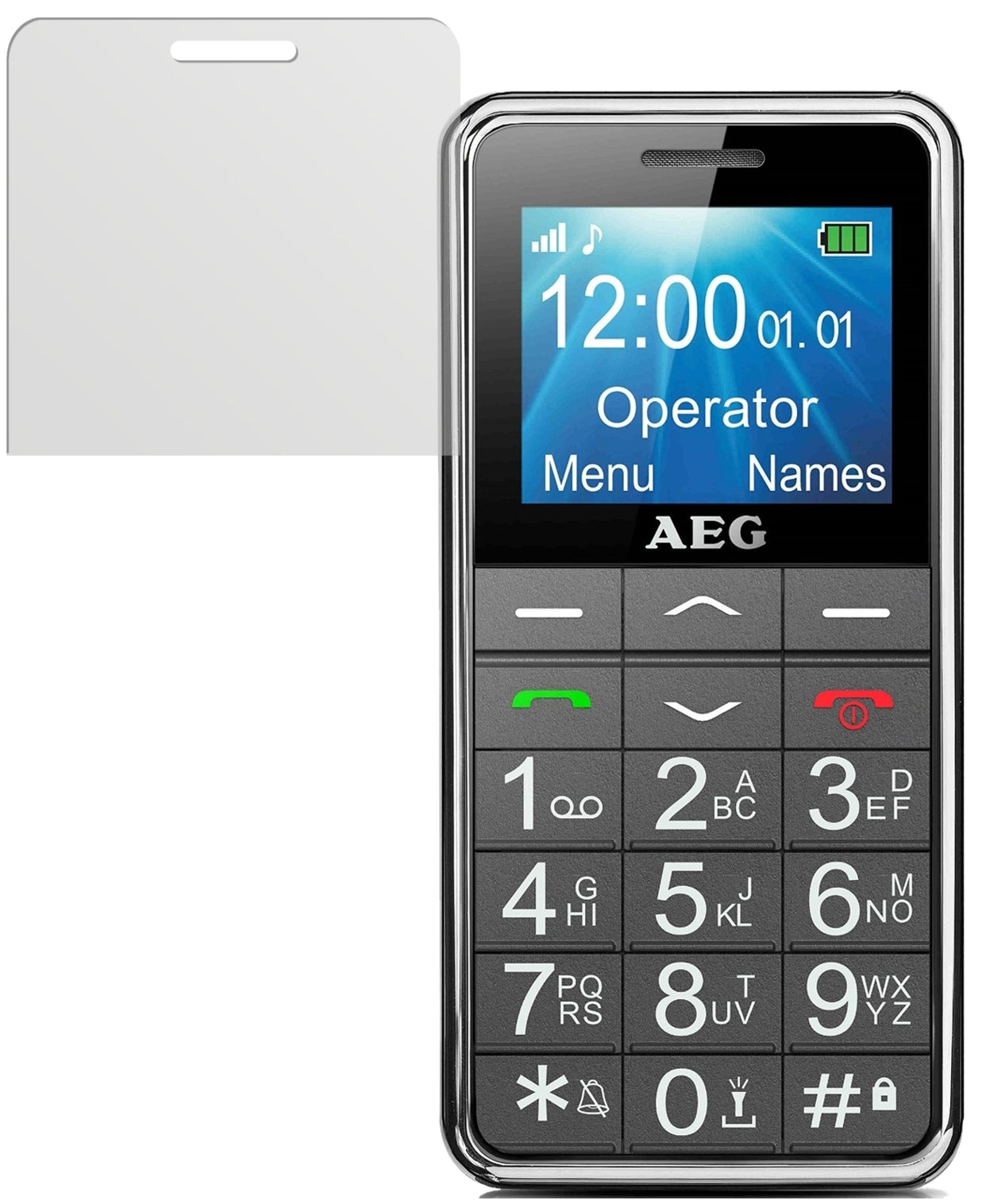 Voxtel M250AEG mit aufgebrachter dipos Displayschutzfolie, die lästige Fingerabdrücke minimiert
