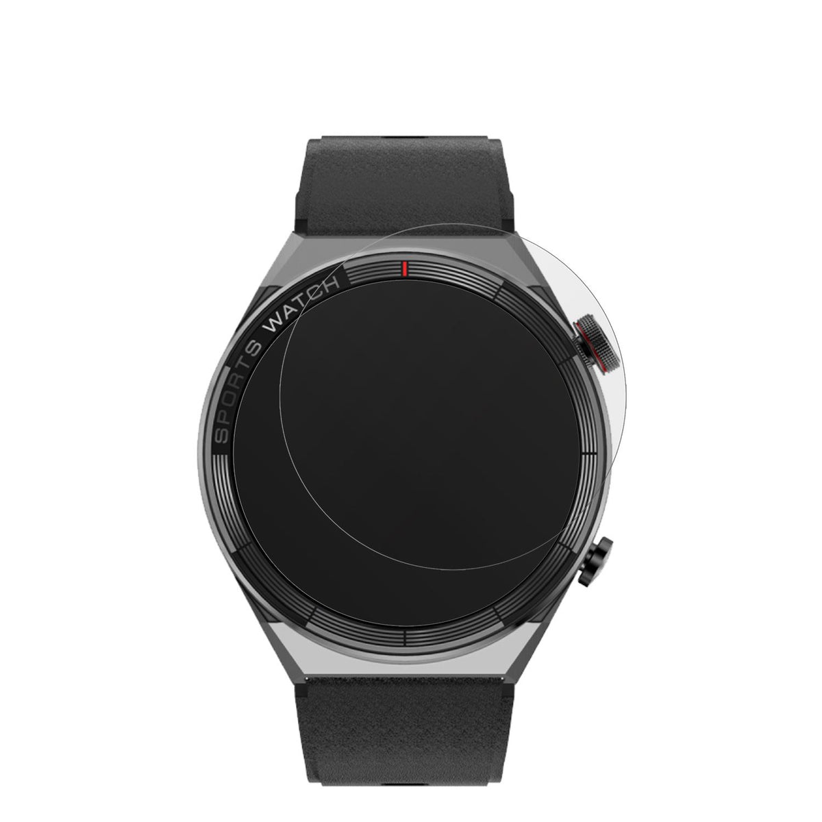 WatchmarkMaverick mit aufgebrachter dipos Displayschutzfolie, die lästige Fingerabdrücke minimiert