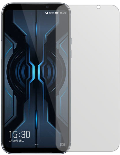 XiaomiBlack Shark 2 Pro mit aufgebrachter dipos Displayschutzfolie, die lästige Fingerabdrücke minimiert