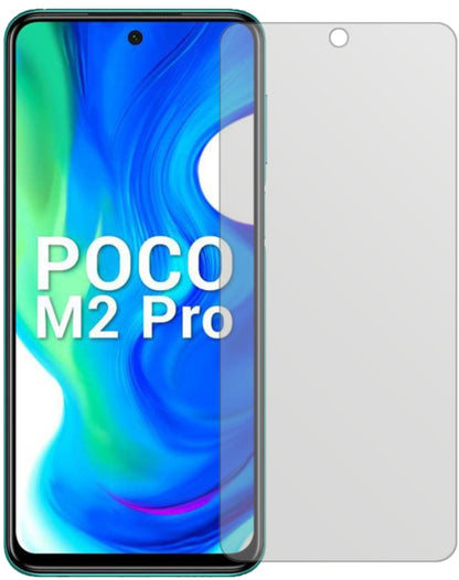 XiaomiPoco M2 Pro mit aufgebrachter dipos Displayschutzfolie, die lästige Fingerabdrücke minimiert