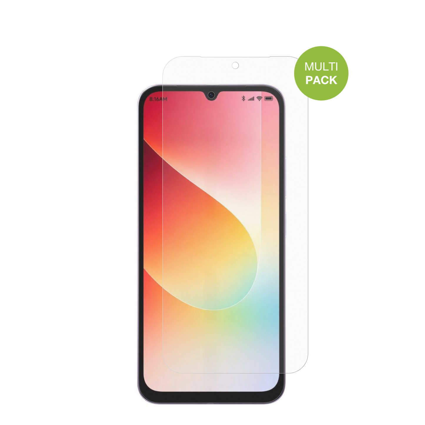 XiaomiRedmi 15A 5G mit aufgebrachter dipos Displayschutzfolie, die lästige Fingerabdrücke minimiert