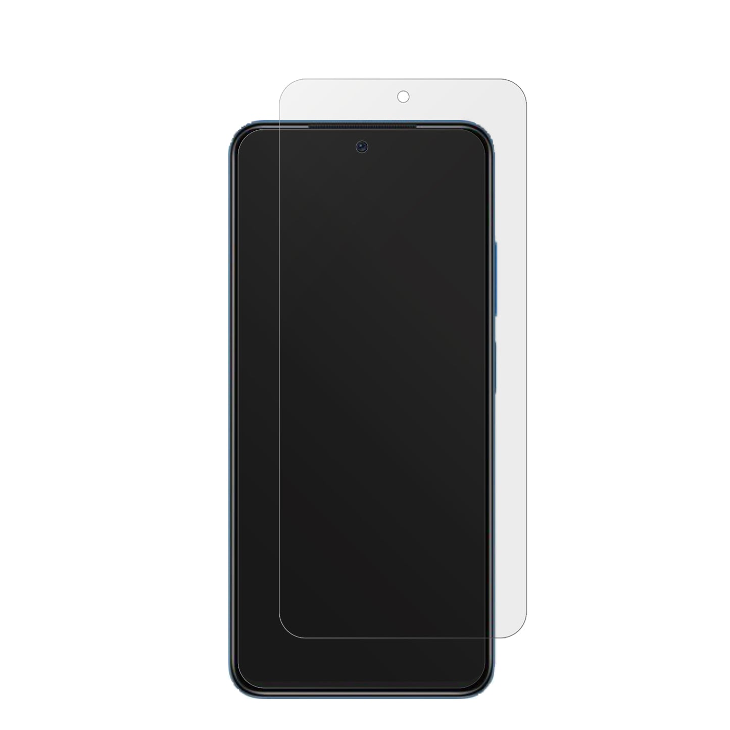 XiaomiRedmi Note 11 4G mit aufgebrachter dipos Displayschutzfolie, die lästige Fingerabdrücke minimiert