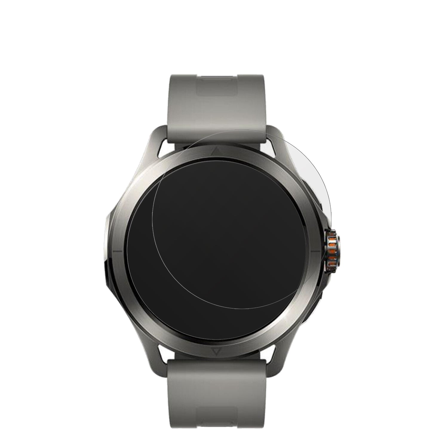 XiaomiWatch S4 mit aufgebrachter dipos Displayschutzfolie, die lästige Fingerabdrücke minimiert