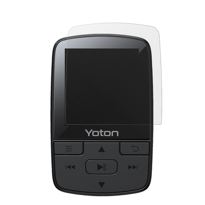 YOTONYM03 MP3-Player mit aufgebrachter dipos Displayschutzfolie, die lästige Fingerabdrücke minimiert