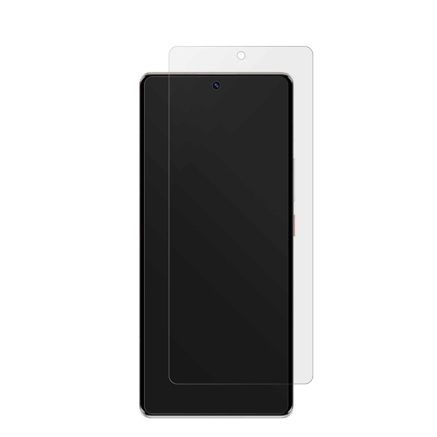 ZTEAxon 50 5G mit aufgebrachter dipos Displayschutzfolie, die lästige Fingerabdrücke minimiert