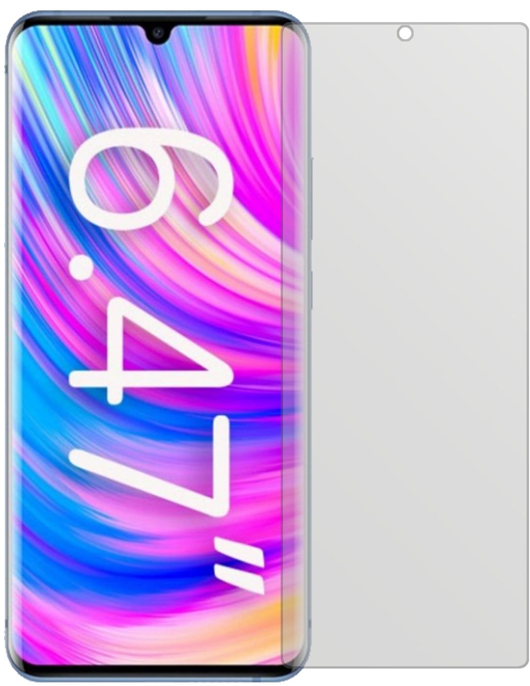 ZTEBlade 20 Pro 5G mit aufgebrachter dipos Displayschutzfolie, die lästige Fingerabdrücke minimiert
