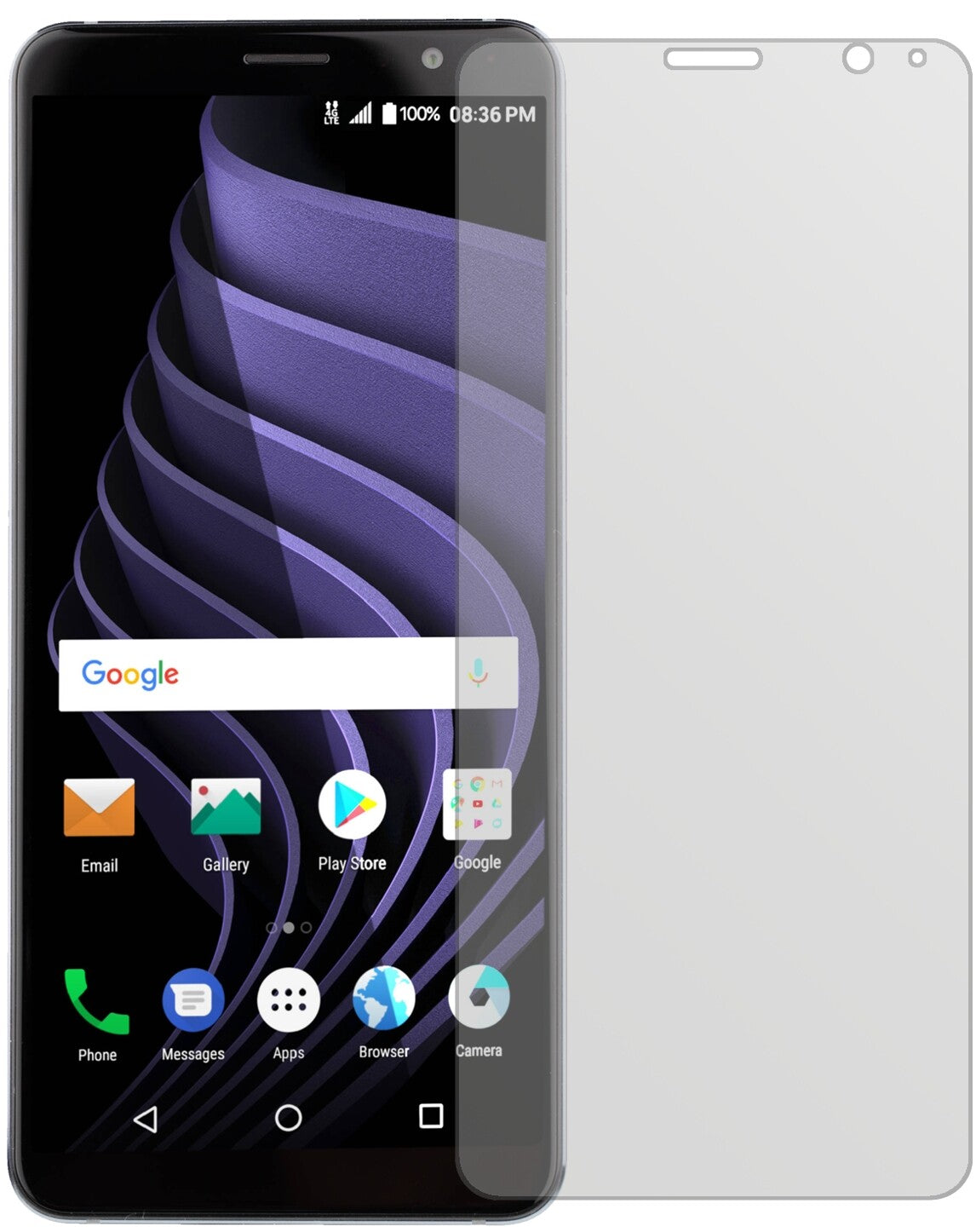 ZTEBlade Max View mit aufgebrachter dipos Displayschutzfolie, die lästige Fingerabdrücke minimiert