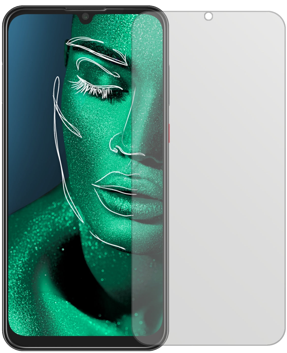 ZTEBlade V10 mit aufgebrachter dipos Displayschutzfolie, die lästige Fingerabdrücke minimiert