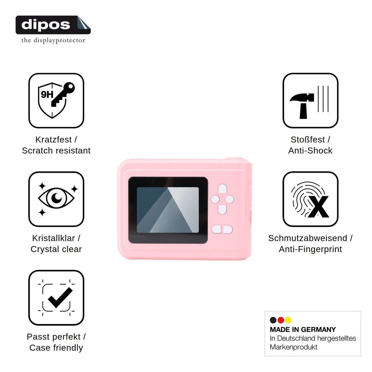 2x Screen Protector for Akozon Compact HD Flexible Glass 9H dipos