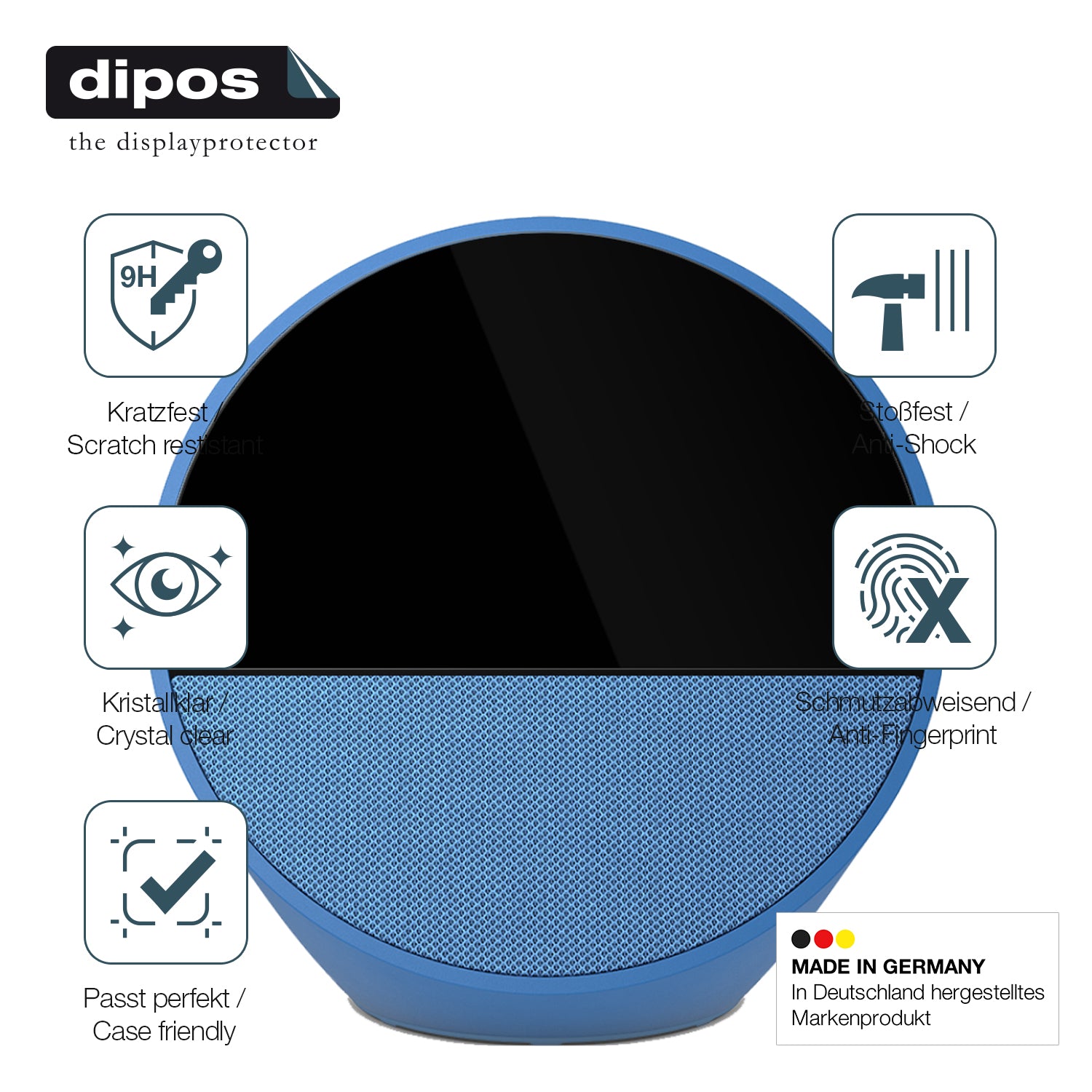 Displayschutz hergestellt in Deutschland, höchste Qualität made in Germany