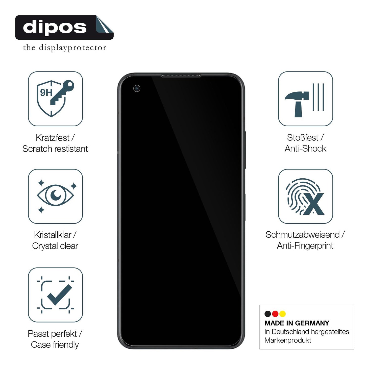 Displayschutz hergestellt in Deutschland, höchste Qualität made in Germany