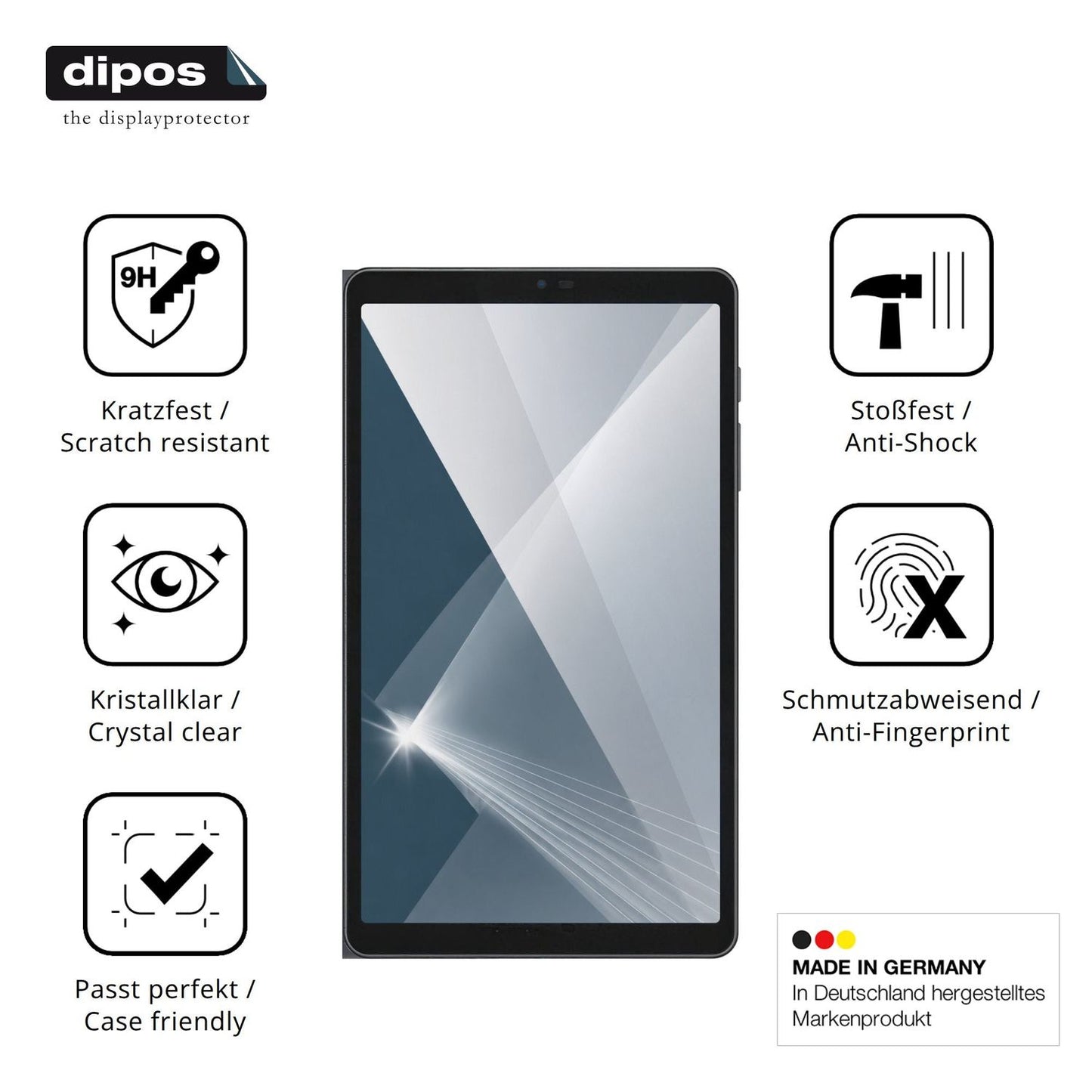Displayschutz hergestellt in Deutschland, höchste Qualität made in Germany