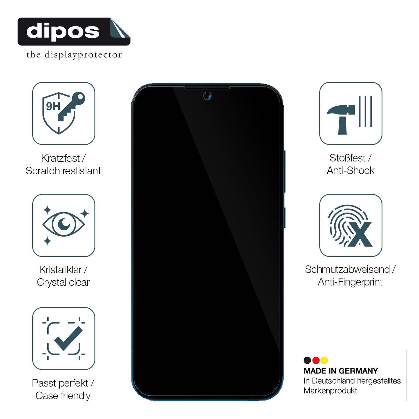 Displayschutz hergestellt in Deutschland, höchste Qualität made in Germany