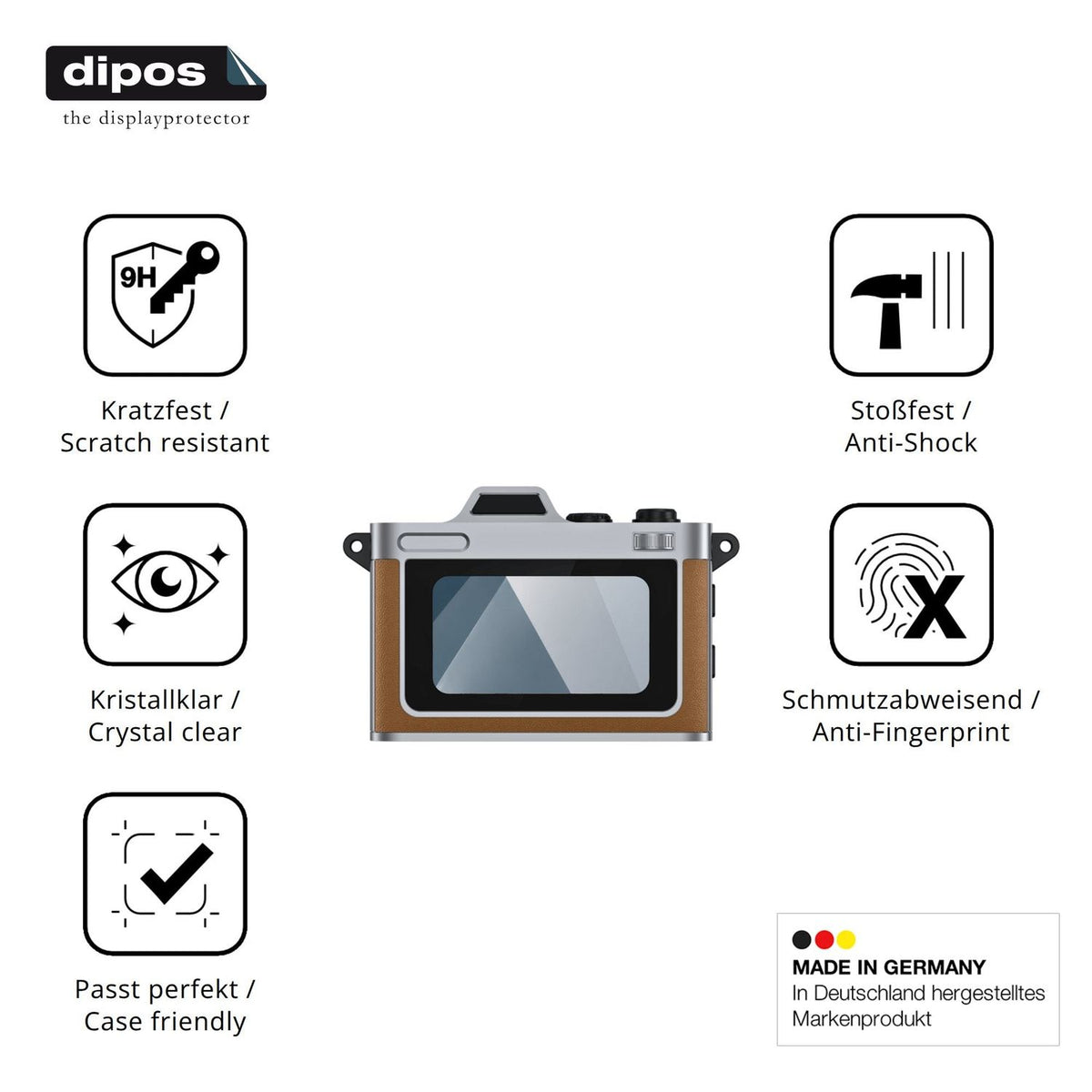 Displayschutz hergestellt in Deutschland, höchste Qualität made in Germany