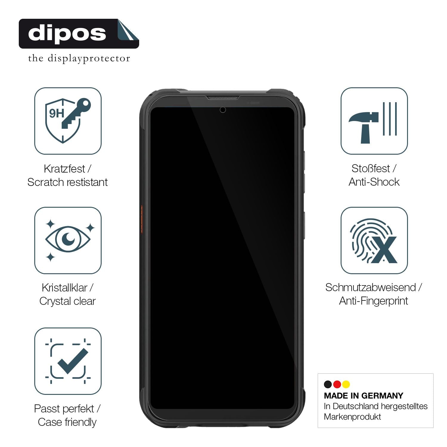 Displayschutz hergestellt in Deutschland, höchste Qualität made in Germany
