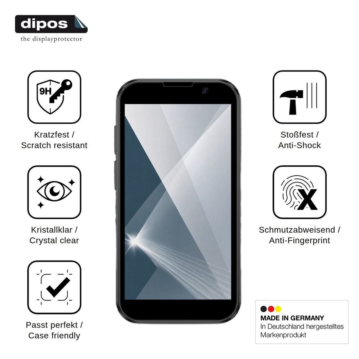 2x Screen Protector for BLKE S Einhorn Mini Flexible Glass 9H dipos