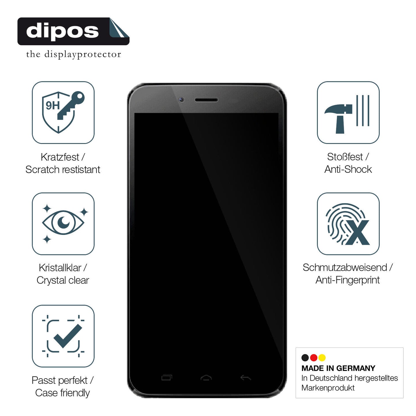 Displayschutz hergestellt in Deutschland, höchste Qualität made in Germany