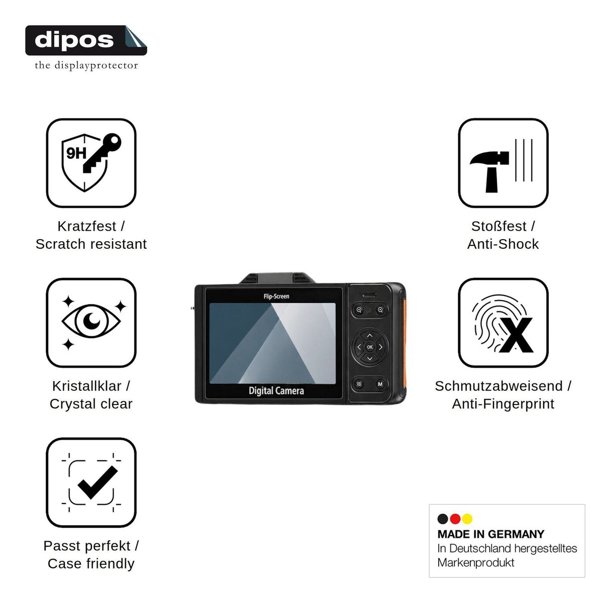 2x Screen Protector for Camtryzine KHX211 Flexible Glass 9H dipos