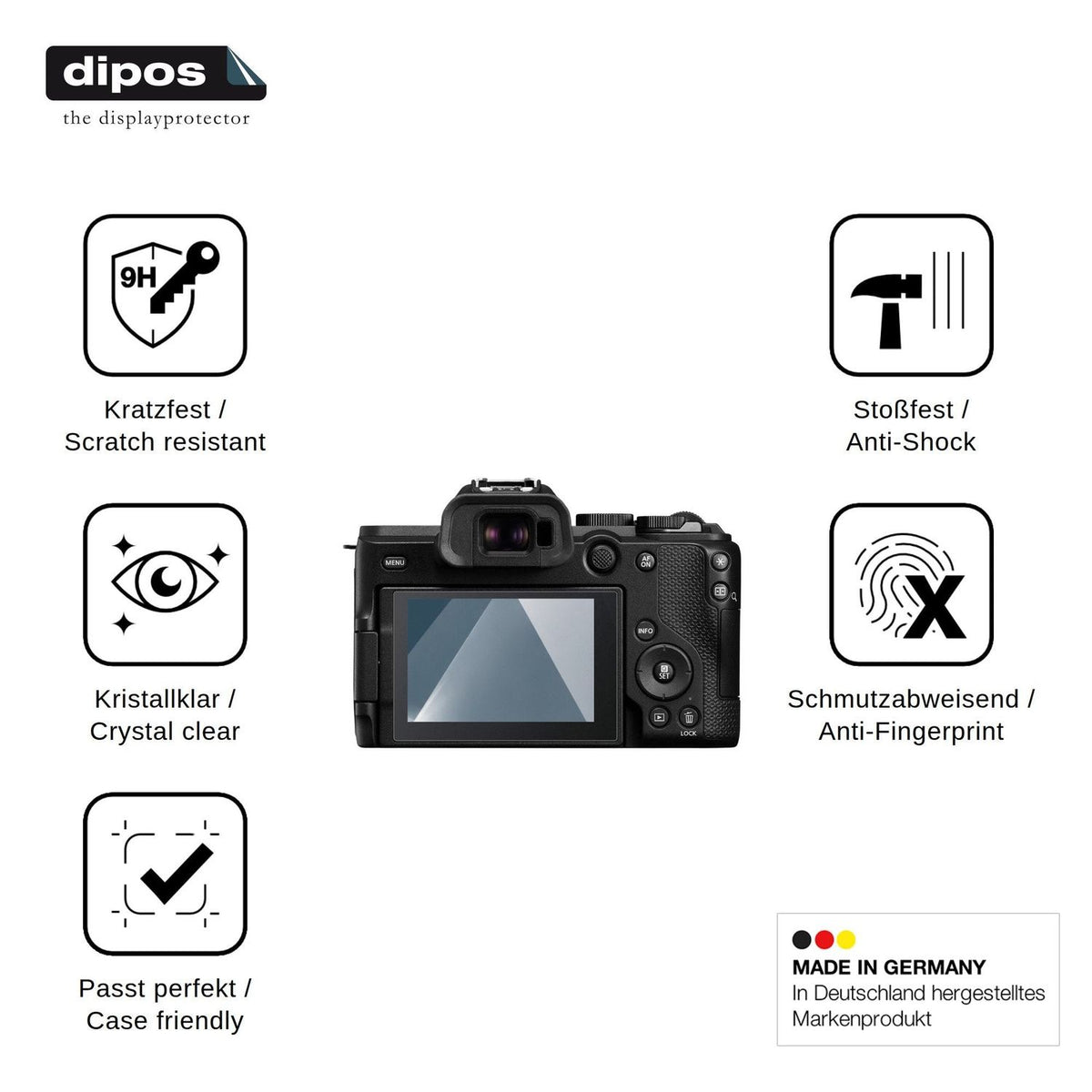 2x Screen Protector for Canon EOS R8 Mark II Flexible Glass 9H dipos