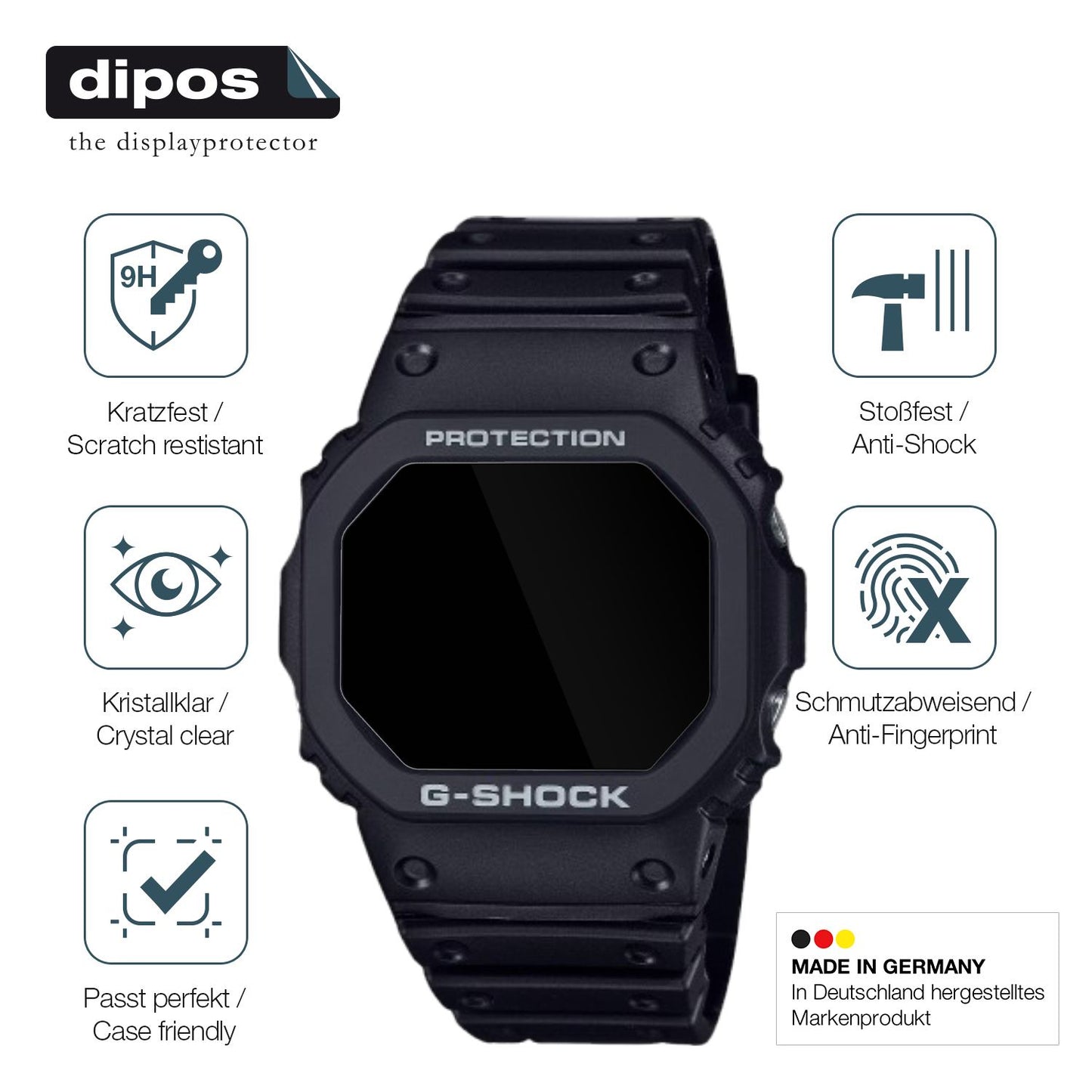 Displayschutz hergestellt in Deutschland, höchste Qualität made in Germany