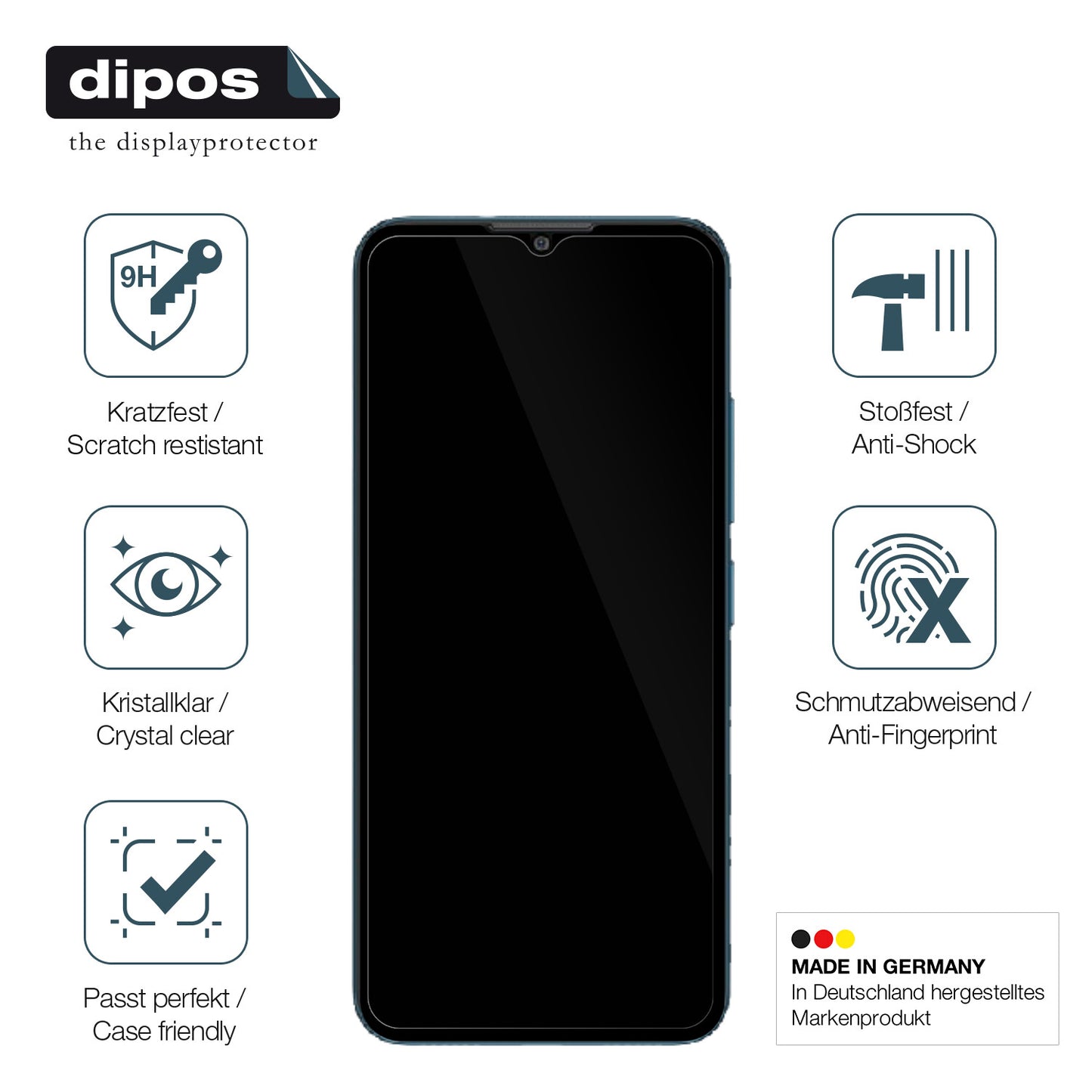 Displayschutz hergestellt in Deutschland, höchste Qualität made in Germany