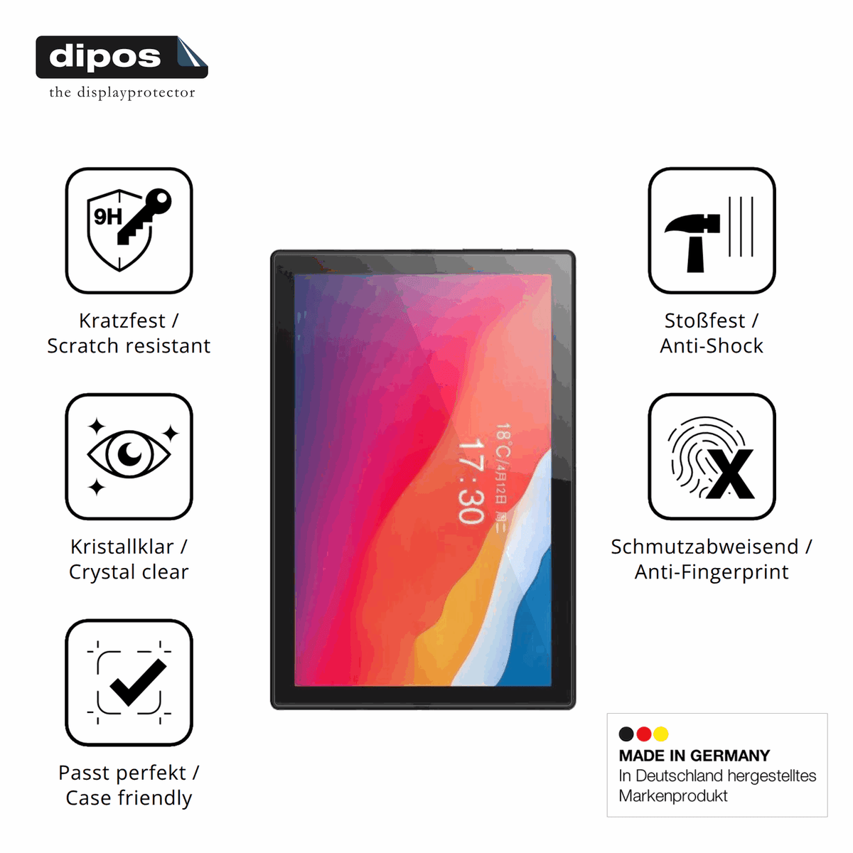 Displayschutz hergestellt in Deutschland, höchste Qualität made in Germany