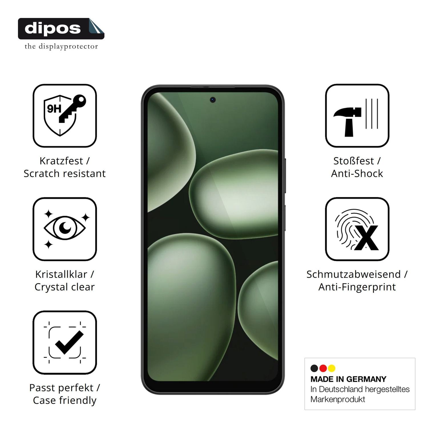 Displayschutz hergestellt in Deutschland, höchste Qualität made in Germany