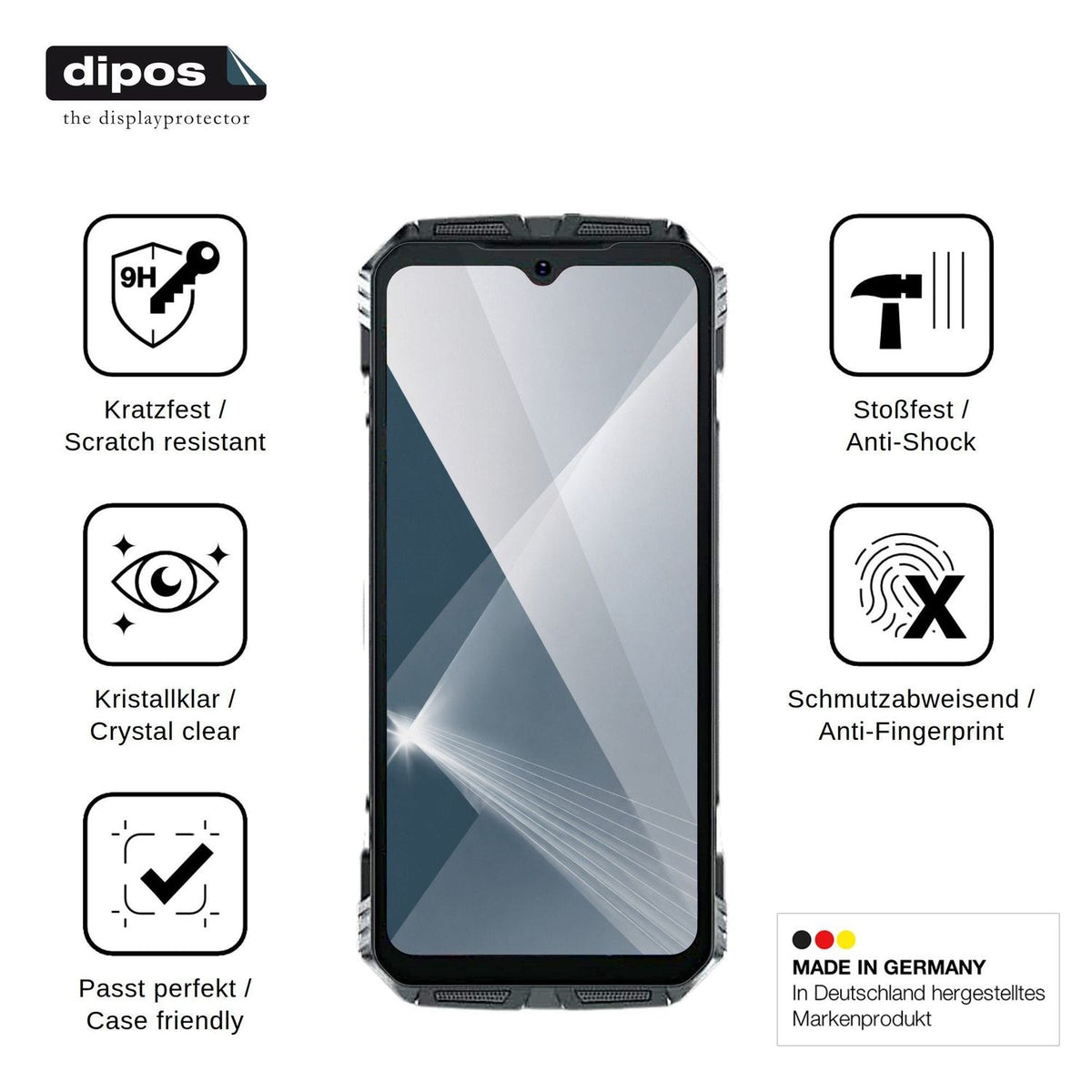 2x Screen Protector for Doogee S118 Plus Flexible Glass 9H dipos