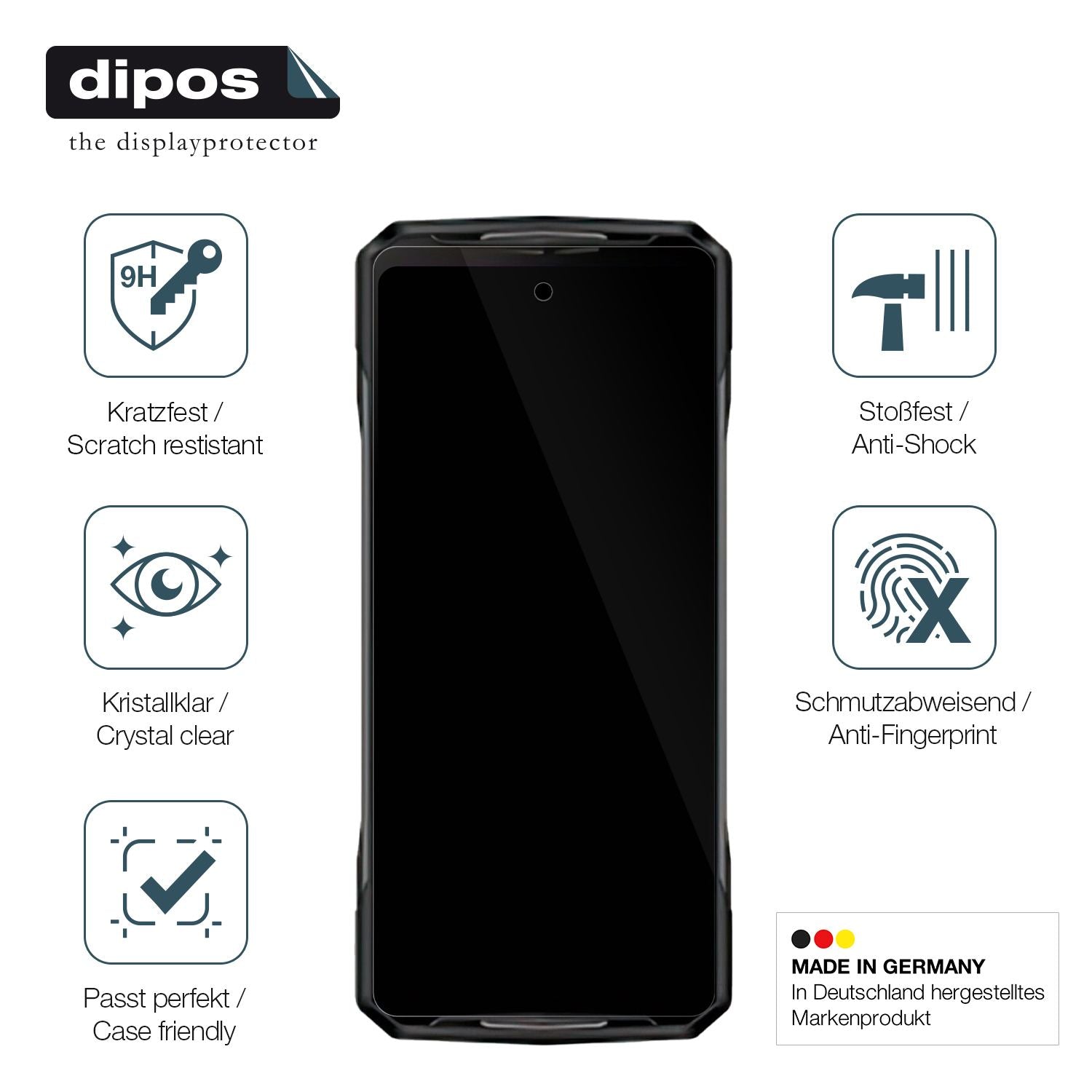 Displayschutz hergestellt in Deutschland, höchste Qualität made in Germany