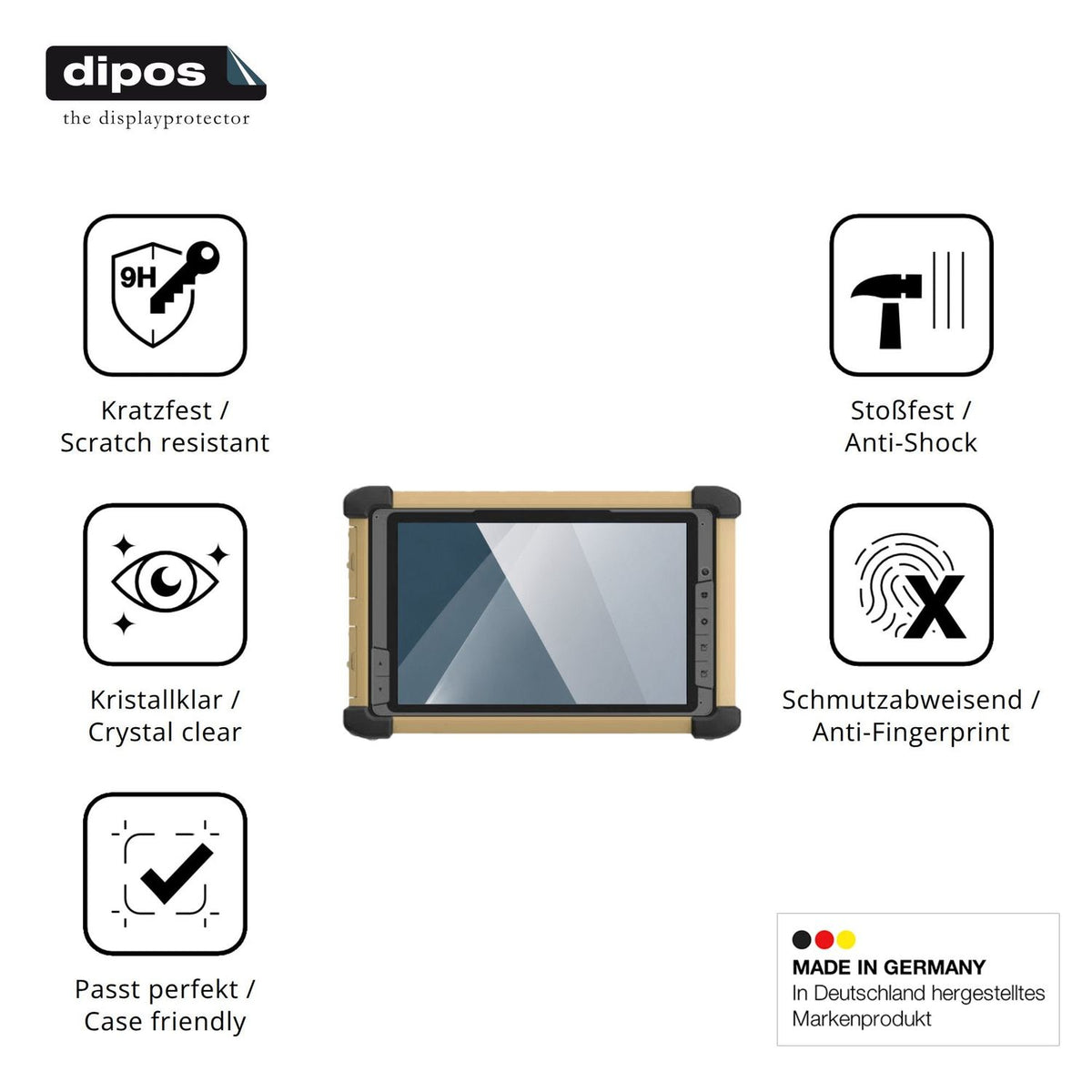 Displayschutz hergestellt in Deutschland, höchste Qualität made in Germany